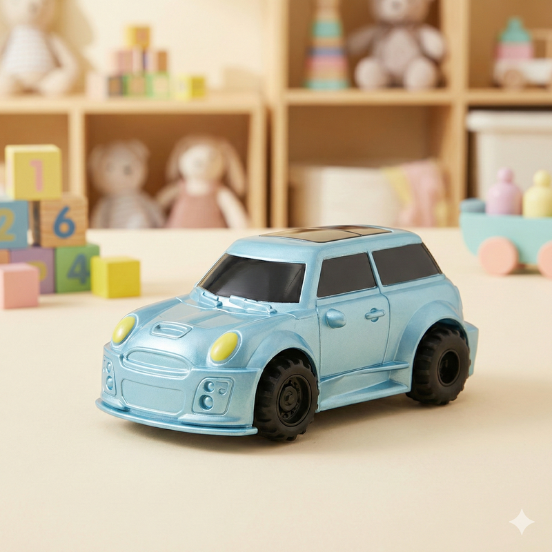 Rysuś MiniCooper Niebieski